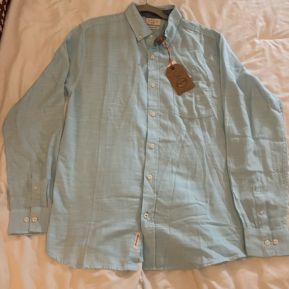 Solid Country Twill Shirt Long Sleeve Men’s Size Large